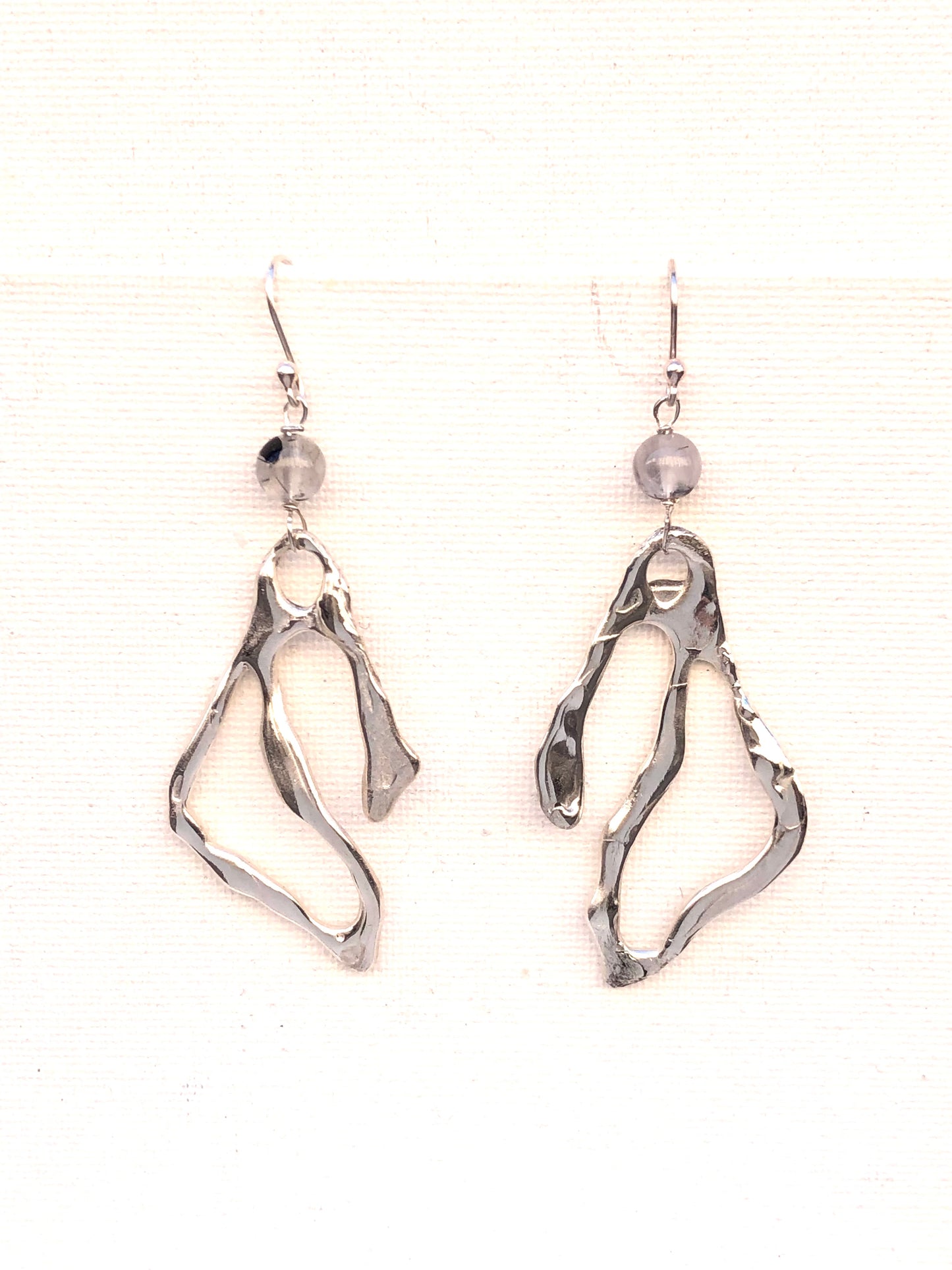 Outer Space - boucles d'oreilles futuristes en argent