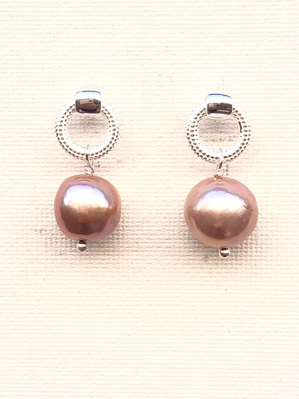 Giada - boucles d'oreilles fines en argent et perle de culture